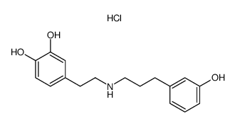 3,4-dihydroxy-N-[3-(3-hydroxyphenyl)-n-propyl]-β-phenethylamine hydrochloride Structure