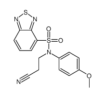 N-(2-cyanoethyl)-N-(4-methoxyphenyl)-2,1,3-benzothiadiazole-4-sulfonamide结构式