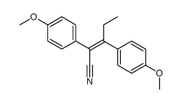 2,3-Bis(p-methoxyphenyl)-2-pentenenitrile结构式