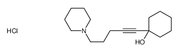 1-(5-piperidin-1-ylpent-1-ynyl)cyclohexan-1-ol,hydrochloride Structure