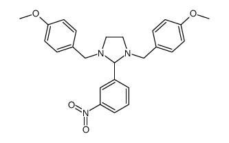1,3-bis[(4-methoxyphenyl)methyl]-2-(3-nitrophenyl)imidazolidine Structure
