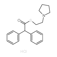2,2-diphenyl-1-(2-pyrrolidin-1-ylethylsulfanyl)ethanone结构式