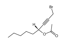 1-bromo-4(R)-acetoxy-2-nonyne结构式