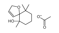 6,10,10-Trimethyl-1-oxaspiro[4.5]dec-3-en-6-ol acetate Structure