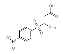 3-(4-nitrophenyl)sulfonylbutanoic acid structure