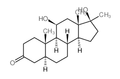 5a-Androstan-3-one, 11b,17b-dihydroxy-17-methyl- (6CI,7CI,8CI)结构式