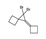 2,2-dibromo-1-cyclobutylidenespiro[2.3]hexane结构式