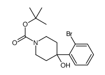 4-(2-溴苯基)-4-羟基哌啶-1-羧酸叔丁酯结构式
