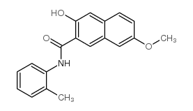 2-萘甲酰胺,3-羟基-7-甲氧基-N-(2-甲基苯基)结构式