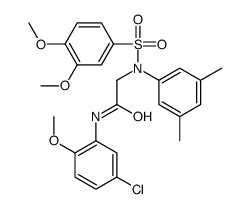 N-(5-chloro-2-methoxyphenyl)-2-(N-(3,4-dimethoxyphenyl)sulfonyl-3,5-dimethylanilino)acetamide Structure