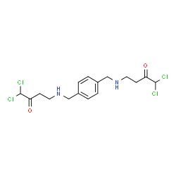 4,4'-[1,4-Phenylenebis(methyleneimino)]bis(1,1-dichloro-2-butanone) Structure
