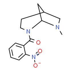 8-Methyl-3-(o-nitrobenzoyl)-3,8-diazabicyclo[3.2.1]octane结构式
