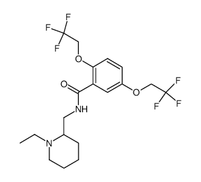 N-(1-ethyl-piperidin-2-ylmethyl)-2,5-bis-(2,2,2-trifluoro-ethoxy)-benzamide结构式