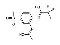 N-(2-acetamido-4-methylsulfonylphenyl)-2,2,2-trifluoroacetamide结构式