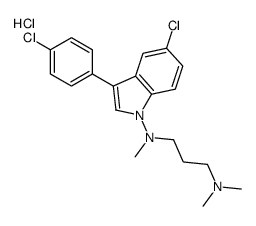 3-[[5-chloro-3-(4-chlorophenyl)indol-1-yl]-methylamino]propyl-dimethylazanium,chloride结构式