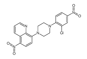 8-[4-(2-chloro-4-nitrophenyl)piperazin-1-yl]-5-nitroquinoline结构式