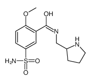 2-methoxy-N-(pyrrolidin-2-ylmethyl)-5-sulfamoylbenzamide Structure