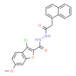 Benzo[b]thiophene-2-carboxylic acid, 3-chloro-6-methoxy-, 2-(1-naphthalenylacetyl)hydrazide (9CI)结构式