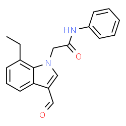 1H-Indole-1-acetamide,7-ethyl-3-formyl-N-phenyl-(9CI)结构式