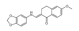 (2Z)-2-[(1,3-benzodioxol-5-ylamino)methylidene]-6-methoxy-3,4-dihydronaphthalen-1-one结构式