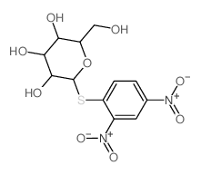 2-(2,4-dinitrophenyl)sulfanyl-6-(hydroxymethyl)oxane-3,4,5-triol结构式