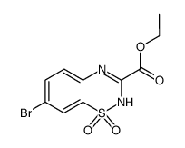 7-bromo-1,1-dioxo-1,2(4)-dihydro-1λ6-benzo[1,2,4]thiadiazine-3-carboxylic acid ethyl ester Structure