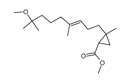 2-((E)-8-Methoxy-4,8-dimethyl-non-3-enyl)-2-methyl-cyclopropanecarboxylic acid methyl ester Structure
