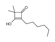 2-hexyl-3-hydroxy-4,4-dimethylcyclobut-2-en-1-one Structure