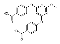 4-[[4-(4-carboxyphenoxy)-6-methoxy-1,3,5-triazin-2-yl]oxy]benzoic acid结构式
