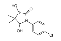 1-(4-chlorophenyl)-3,5-dihydroxy-4,4-dimethylimidazolidin-2-one结构式