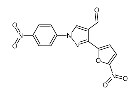 3-(5-nitrofuran-2-yl)-1-(4-nitrophenyl)pyrazole-4-carbaldehyde Structure