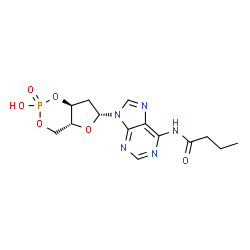 N(6)-monobutyryl-2'-deoxycyclic adenosine monophosphate结构式