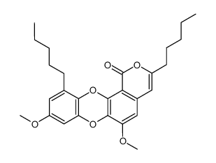 6,9-Dimethoxy-3,11-dipentyl-2,7,12-trioxa-benzo[a]anthracen-1-one结构式