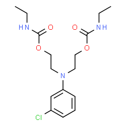 Bis(ethylcarbamic acid)[(3-chlorophenyl)imino]bis(2,1-ethanediyl) ester structure