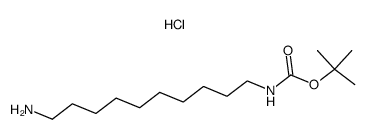 N-(tert-butoxycarbonyl)-1,10-diaminodecane hydrochloride Structure