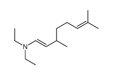 N,N-diethyl-3,7-dimethyl-1,6-Octadien-1-amine Structure