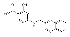 2-hydroxy-4-(quinolin-3-ylmethylamino)benzoic acid Structure