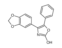 4-(1,3-benzodioxol-5-yl)-5-phenyl-3H-1,3-oxazol-2-one结构式