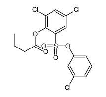 [2,4-dichloro-6-(3-chlorophenoxy)sulfonylphenyl] butanoate结构式