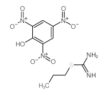 propylsulfanylmethanimidamide; 2,4,6-trinitrophenol structure