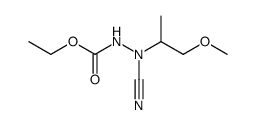 (+-)-3-Cyan-3-<β-methoxy-isopropyl>-carbazinsaeure-aethylester结构式