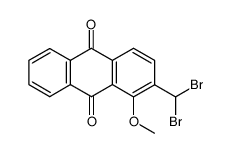 2-(dibromomethyl)-1-methoxyanthracene-9,10-dione结构式