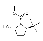 Cyclopentanecarboxylic acid, 2-amino-5-(1,1-dimethylethyl)-, methyl ester, Structure