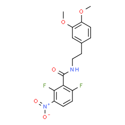 N-(3,4-DIMETHOXYPHENETHYL)-2,6-DIFLUORO-3-NITROBENZAMIDE Structure