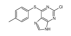 2-chloro-6-(4-methylphenyl)sulfanyl-7H-purine结构式