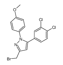 3-bromomethyl-5-(3,4-dichloro-phenyl)-1-(4-methoxy-phenyl)-1H-pyrazole Structure