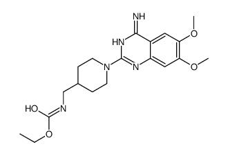 ethyl N-[[1-(4-amino-6,7-dimethoxyquinazolin-2-yl)piperidin-4-yl]methyl]carbamate结构式