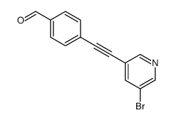 4-[2-(5-bromopyridin-3-yl)ethynyl]benzaldehyde结构式