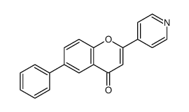 6-phenyl-2-pyridin-4-ylchromen-4-one结构式