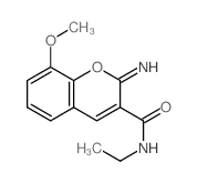 N-ethyl-2-imino-8-methoxy-chromene-3-carboxamide structure